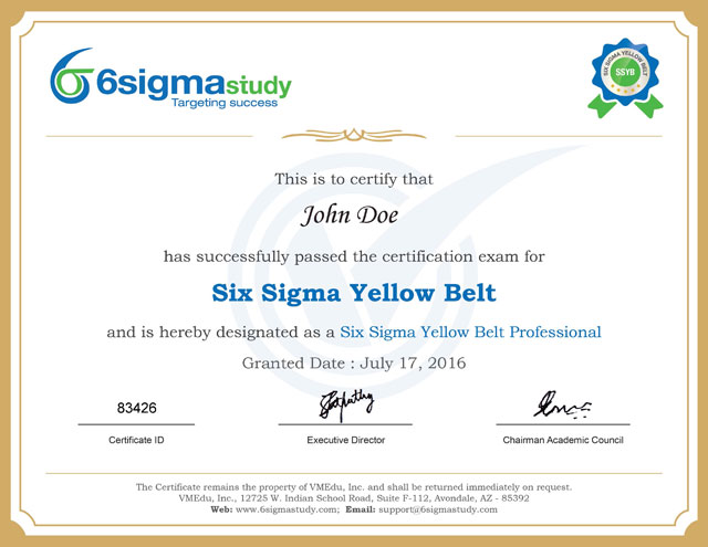 Six Sigma Yellow Belt Online Resources